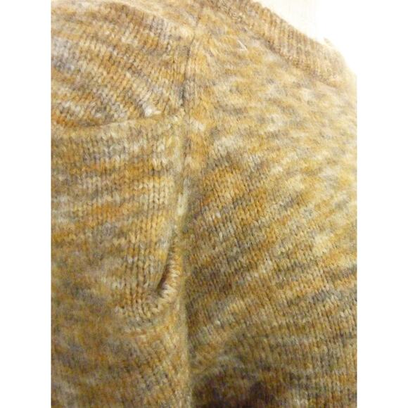 Madewell Space Dye Pleat Sleeve Pullover Sweater Brown Heathered Size Small - Picture 5 of 7